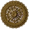 Ekena Millwork Lariah Ceiling Medallion (Fits Canopies up to 1 3/8"), 24 3/4"OD 1 3/8"ID x 3 1/4"P, Gold CM24LAGLS - alternate 1